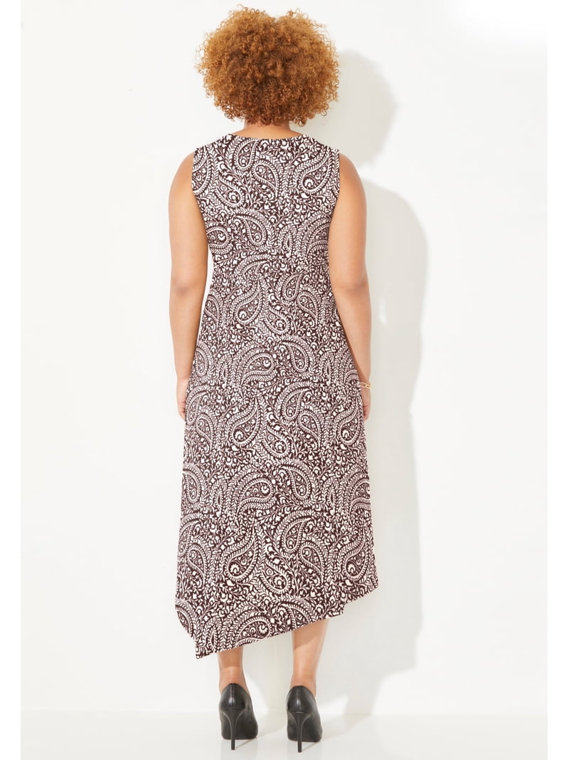 Catherines Women's Plus Size Liz&Me Sleeveless Ponte Knit Dress