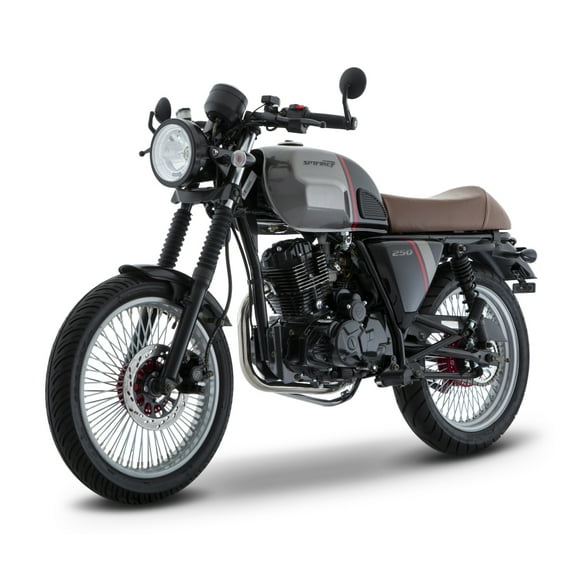 sptfire 250 plata italika italika clásica cafe racer