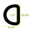 thumbnail image 2 of Paracord Planet Black Plastic D-Rings – Multiple Sizes & Packs – Lightweight – All Purpose, 2 of 5