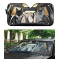 thumbnail image 3 of 3D Custom Maine Coon Bros Windshield Sunshade Universal Fit Cars Suv Truck, 3 of 5