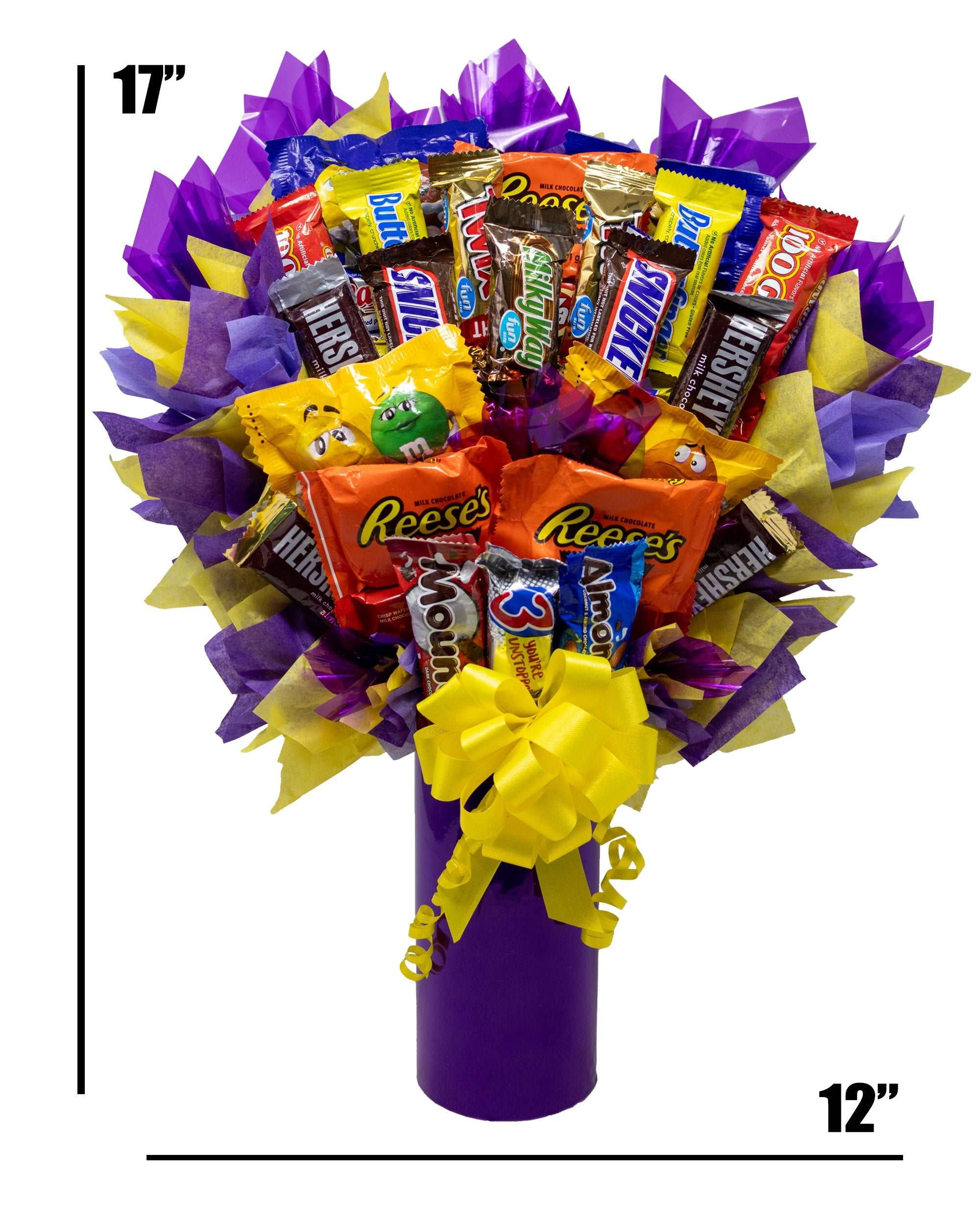 Fun-Size Mini Candy Variety Assortment Candy Bouquet