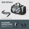 thumbnail image 6 of 22" Travel Duffle Bag with Shoe Compartment, Carry-on Overnight Bag for Gym Sport Travel,Grey - LX238, 6 of 7