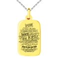 thumbnail image 3 of Tioneer Stainless Steel Hope & Future Jeremiah 29:11 Engraved Small Rectangle Dog Tag Charm Pendant Necklace, 3 of 4