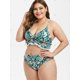thumbnail image 3 of Planta de impresión del enrejado Frilled más el tamaño de traje de baño bikini Rosegal Pantalones de talla grande, 3 of 5