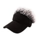 thumbnail image 2 of Gorra con visera solar y pelo sintético, transpirable, ligera, estilo hip hop, para hombre. Negro y gris, 2 of 9