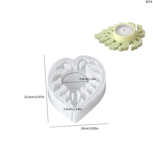 Diy cristal gota pegamento hoja portavelas molde de silicona aromaterapia yeso hoja vela base adorno molde