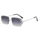 thumbnail image 1 of Gafas de sol con borde invertido y corte cuadrado sin marco, gafas de sol de moda para fotografía callejera, 1 of 6