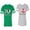 Men Green / Women Heather, variant on I Love My BF GF Matching Couple Cotton Jerseys (Men Green / Women Black) (Men S / Women S)