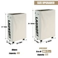 thumbnail image 6 of DOKEHOM 25-Inches Slim Laundry Basket on Wheels, Collapsible Rolling Laundry Hamper, Foldable Narrow Corner Clothes Storage Bins (Beige), 6 of 9