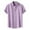 Purple, variant on Men's Summer Short Sleeve Solid Color Lapel Shirt - Fashion Simple Style, Polyester, All Seasons Wear