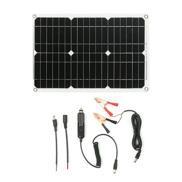 18W 12V Solar Panel Kit Off Grid Monocrystalline Module with SAE Connection Cable Kits