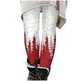 thumbnail image 2 of Up to 65 off!Lolmot Christmas Leggings Women's Xmas Deer Santa Snowflake Print Ankle-Length Tights High Waisted Workout Leggings Lightweight Soft Stretchy Yoga Pants, 2 of 5