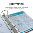 thumbnail image 3 of Bellagio-Italia XL 3-Ring Storage Binder - 600-Sheet Capacity Storage Organizer - File Storage for Presentations, Documents - Blank Index Plate on Spine for Custom Labeling - Burgundy, 3 of 7