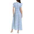 thumbnail image 2 of Sail to Sable womens  Linen-Blend Maxi Dress, XL, Blue, 2 of 3