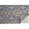 thumbnail image 3 of HomeRoots 512167 8 x 10 ft. Blue Orange & Ivory Wool Floral Hand Tufted Handmade Stain Resistant Rectangle Area Rug, 3 of 5