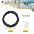 thumbnail image 2 of Uxcell 1/32" Wire Rope Vinyl Coated 66ft Steel Wire Cable with Crimping Sleeve Black, 2 of 7