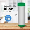 thumbnail image 5 of Slim Color Top Stainless Steel Travel Mug 16 oz. Set of 10, Bulk Pack - Perfect for Coffee, Soda, Other Hot & Cold Beverages - Green, 5 of 5