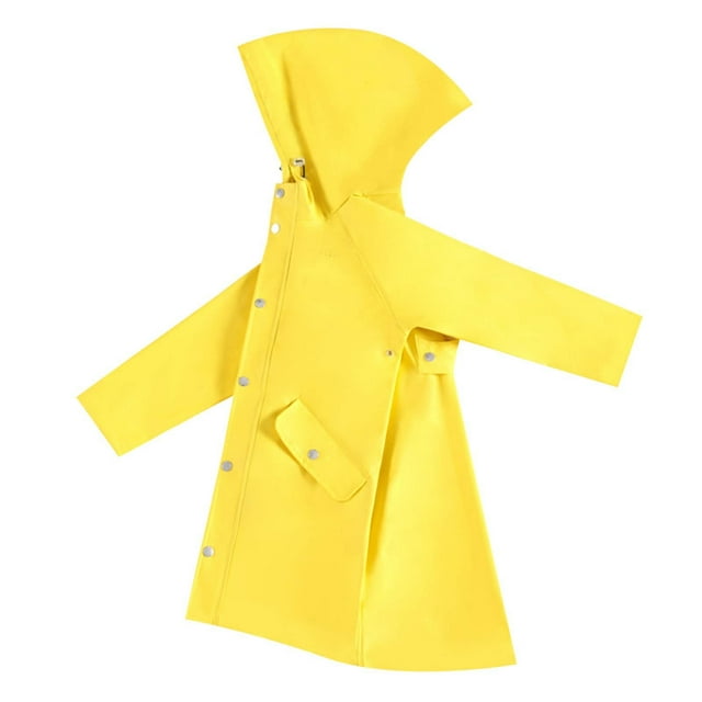 Petit Parapluie pour Garçons, Vêtements de Pluie pour Filles, Enfants, Filles, Garçons, Imperméable Léger, Manteau de Pluie Imperméable à Capuche Doublé Long, Coupe-Vent