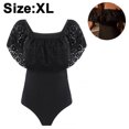 thumbnail image 1 of Women One Piece Off Shoulder Lace Swimsuits Ruffle Flounce Hollow Bathing Suits, 1 of 4