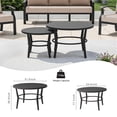thumbnail image 4 of Gotland 7 Piece Aluminum Patio Furniture Set,Modern Metal Outdoor Patio Furniture w/5.1'' Thick Cushion,Swivel Chairs and Round Coffee Table,Patio Conversation Sets for Porch,Deck,Sand, 4 of 7
