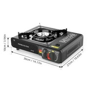 Outdoor Portable Furnace Adjustable Fire 2900W Furnace Lightweight Cooker Unit Kitchen Equipment for Camping Barbecue Hot Pot Cooking w/Storage Box