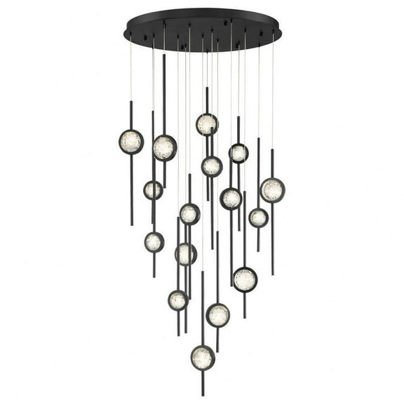 Modern Sixteen Light Chandelier-Black Anodized Aluminum Finish Bailey Street Home 79-Bel-4534004
