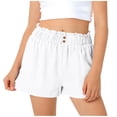 thumbnail image 2 of Amidoa Girls Shorts Wide Leg Toddler Soft Elastic Waist Solid Color Casual Summer Shorts for Kids White Size 8, 2 of 6