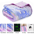thumbnail image 2 of Glow in The Dark Throw Blanket 50" x 60"，Purple Unicorn Luminous Plush Blankets Soft Glowing Throw Gift for Kids Girls Boys Teens Age 1-13 Years Old, 2 of 6