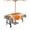 Orange, variant on nqOlkjepod Red Ombre Outdoor Tablecloth with Umbrella Hole & Zipper, Farmhouse Contemporary Abstract Checked Square Table Cover 60x60 Inch, Dining Waterproof Table Cloth Protector for Patio/Party