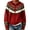 Wine&15#0903l, variant on Garbnen Fair Isle Cardigan Sweater Women Vintage Long Sleeve Open Front Womens Cardigans Lightweight Crew Neck Full Zip Fashion Fall Winter Outwear Gray Cardigans for Women Knit Coat XXXL