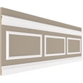 thumbnail image 5 of Ekena millwork 94 1/2"L (Adjustable 32"H to 36"H) Ashford Square Panel Traditional Wainscot Paneling Kit, 5 of 10