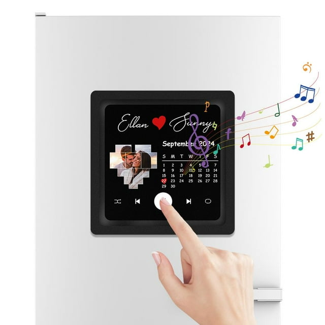 Custom Album Fridge Magnet with Photo, Personalized Music Fridge Magnet Can Play Songs, Christmas Birthday Gift for Music Lovers
