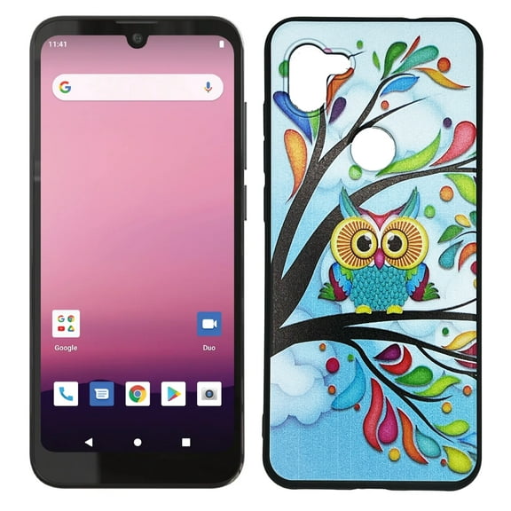 Compatible for Orbic Q10 4G LTE RC609LTM TPU 1-Piece Cover Cell Phone Case - Owl