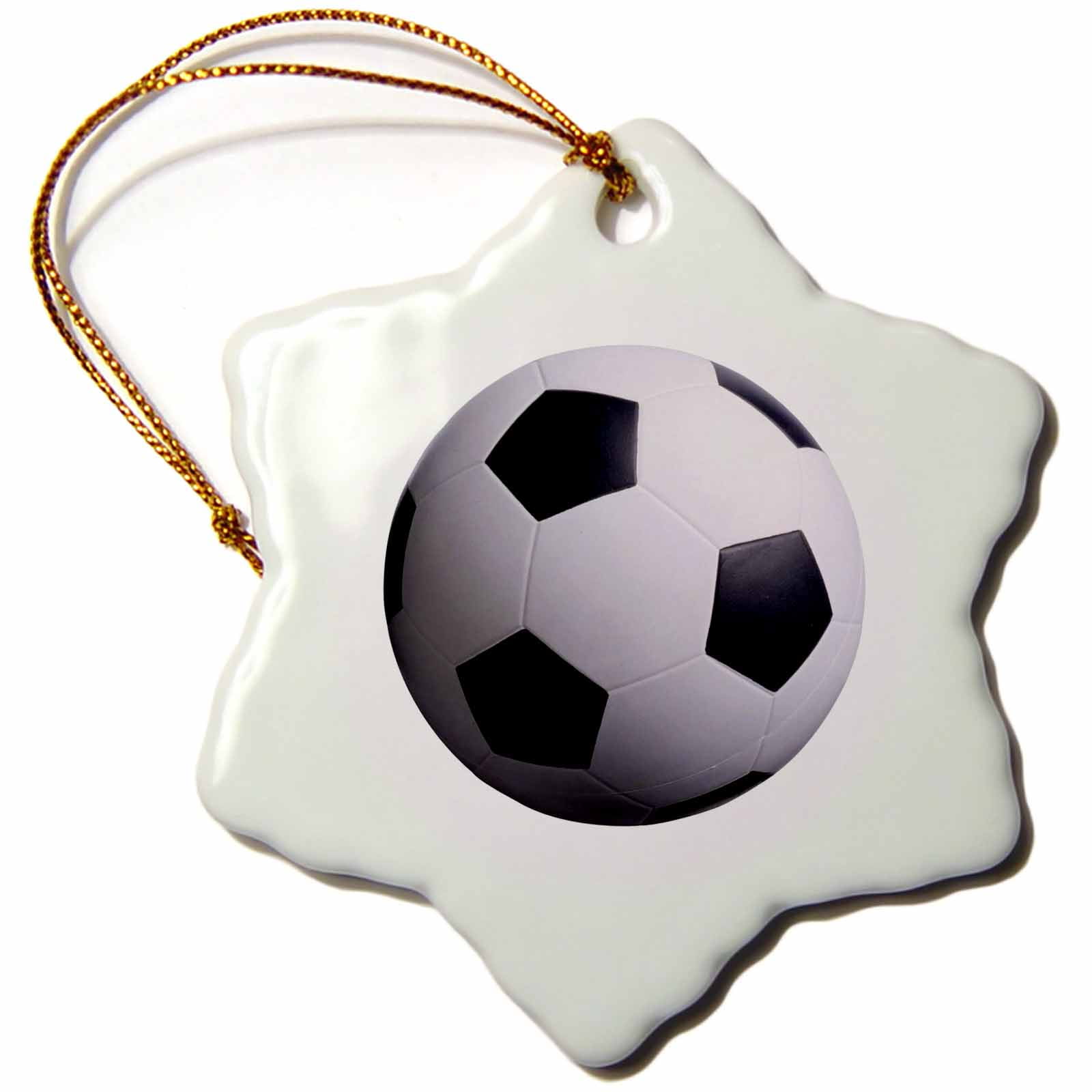 Personalized Family Christmas Snowflake Ornaments Soccer Ball with Grass Photo Frame Snowflake Ornament