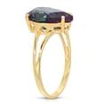 thumbnail image 2 of Galaxy Gold 14K Solid Yellow Gold Pear Shape 5.00 CTW Ring with Grown Genuine Alexandrite Color Changing (11.0), 2 of 2