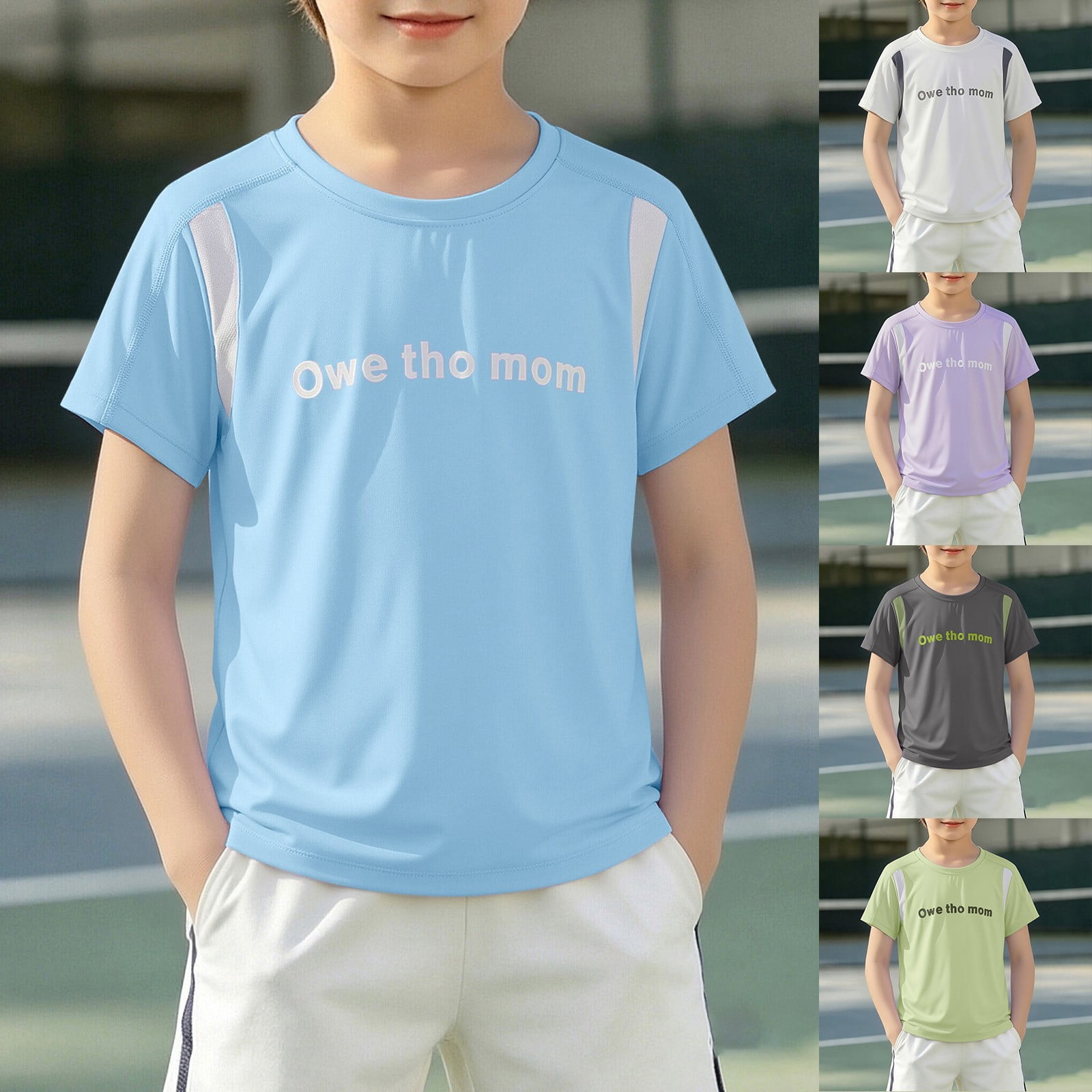 SHenli Boys UPF 50+ Rash Guard Swim Shirts Short Long Sleeve Quick Dry UV Protection Sun Shirt Grey 5-6 Years