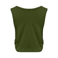 thumbnail image 4 of Built in Bra Tank Tops for Women BWASD Adjustabl Double Lined Casual Sleeveless Top Padded Shelf Bra Camisole Workout Outdoor Sport Tops Summer S-XXL Army Green, 4 of 6