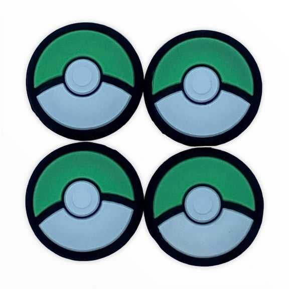 JenDore Green & White 4Pcs Silicone Thumb Grip Caps for Nintendo Switch