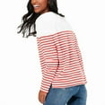 thumbnail image 2 of Joules Women’s Marina Embroidered Striped Long Sleeve Jersey Top, Red Dog, 22, 2 of 5