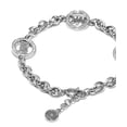thumbnail image 2 of Michael Kors Women's Stainless Steel Chain Bracelet with Crystal Accents SILVER CIRCLE LOGO, 2 of 5