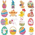 thumbnail image 2 of DERFILIN Juego de 16 pegatinas de pintura de diamantes para niños, 5D, huevos de Pascua, c DERFILIN DERFILIN, 2 of 2