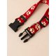 thumbnail image 3 of A Red Pet Footprint Pattern Collar With Fluorescent Night Vision For Cats And Dogs, Indoor And Outdoor Use, 3 of 4