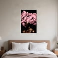 thumbnail image 2 of ZHONGYUTONG African American Wall Art Pink Painting Bloom Flower on Black Women Head Canvas Prints Africa Girl Portrait Pictures Framed Modern Home Decor (24.00" x 36.00"), 2 of 5