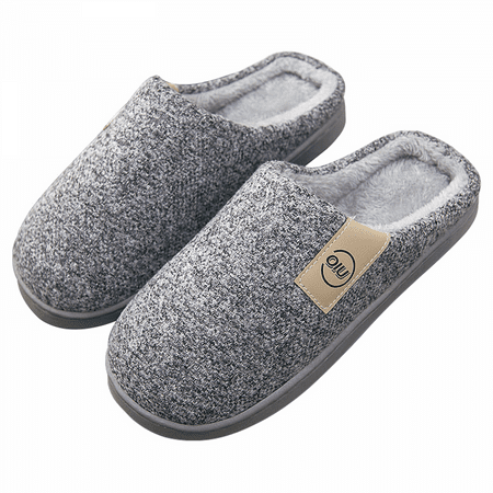 

JUSTUP Men s Cotton Slippers with Memory Foam and Soft Sole（9.5-10）