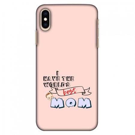 iPhone Xs Max Case, Ultra Slim Case iPhone Xs Max Handcrafted Printed Hard Shell Back Protective Cover Designer iPhone Xs Max Case (2018) - I have the World's Best Mom- (Best Phone For The Buck)
