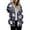 Dark Blue, variant on Women's Fashionable Casual Zippered Hooded Sweatshirt Jacket with Christmas Print and Drawstring, Furry Plush for Winter,Pink,2XL