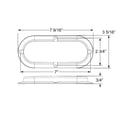 thumbnail image 2 of Optronics Stl73rbp 6 Pouces Lumière Led Ovale Scellée Stop/Tour/Queue, Rouge, 2 of 2