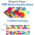 thumbnail image 2 of Starry Sky Origami Paper 100 Hojas 6 pulgadas Cuadradas Diferentes colores en ambos lados Manualidades a mano Origami Paper Arts Zhivalor BST3023809-3, 2 of 6