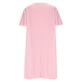 thumbnail image 5 of WHLBF Women's Bow Detail Dress Short Sleeve Solid Color Party Casual Dresses Pink M, 5 of 6