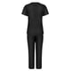 thumbnail image 3 of Fiudx Túnica de Enfermería, Elegante Cuello En V, Manga Larga, Poliéster Suave, Ajuste Cómodo, Uniforme Profesional para Cuidadores, Terapeutas y Dentistas. Incluye Pantalón. Disponible En Varias Tal, 3 of 7